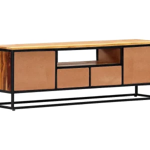 Garden Furniture –  Tv-meubel 120x30x40 cm massief gerecycled hout en staal