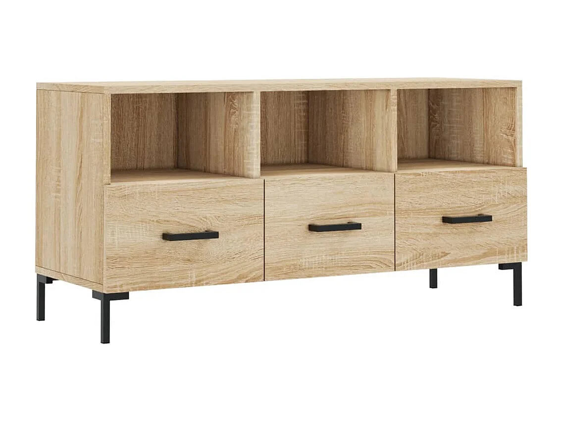Évreux Tv-meubel 102x36x50 cm bewerkt hout sonoma eikenkleurig