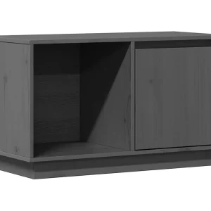 François-Paul Tv-meubel 74x35x44 cm massief grenenhout grijs François-Paul Tv-meubel 74x35x44 cm massief grenenhout grijs