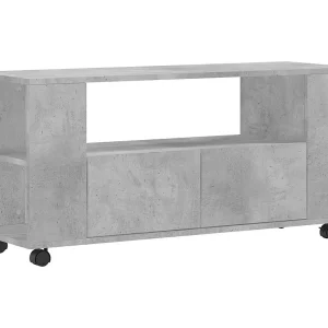 Elli Tv-meubel 102×34,5×43 cm bewerkt hout betongrijs Elli Tv-meubel 102×34,5×43 cm bewerkt hout betongrijs