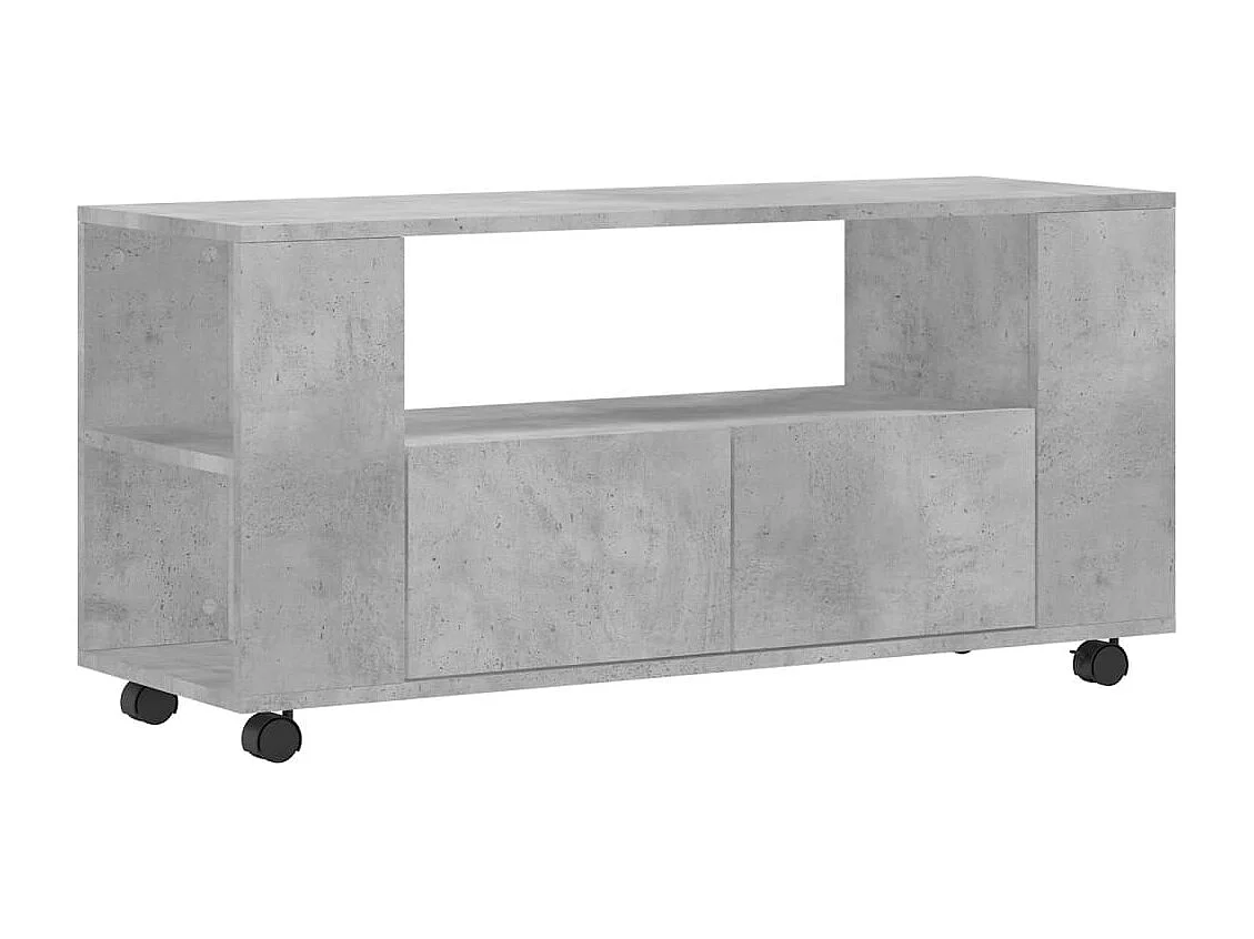 Elli Tv-meubel 102x34,5x43 cm bewerkt hout betongrijs