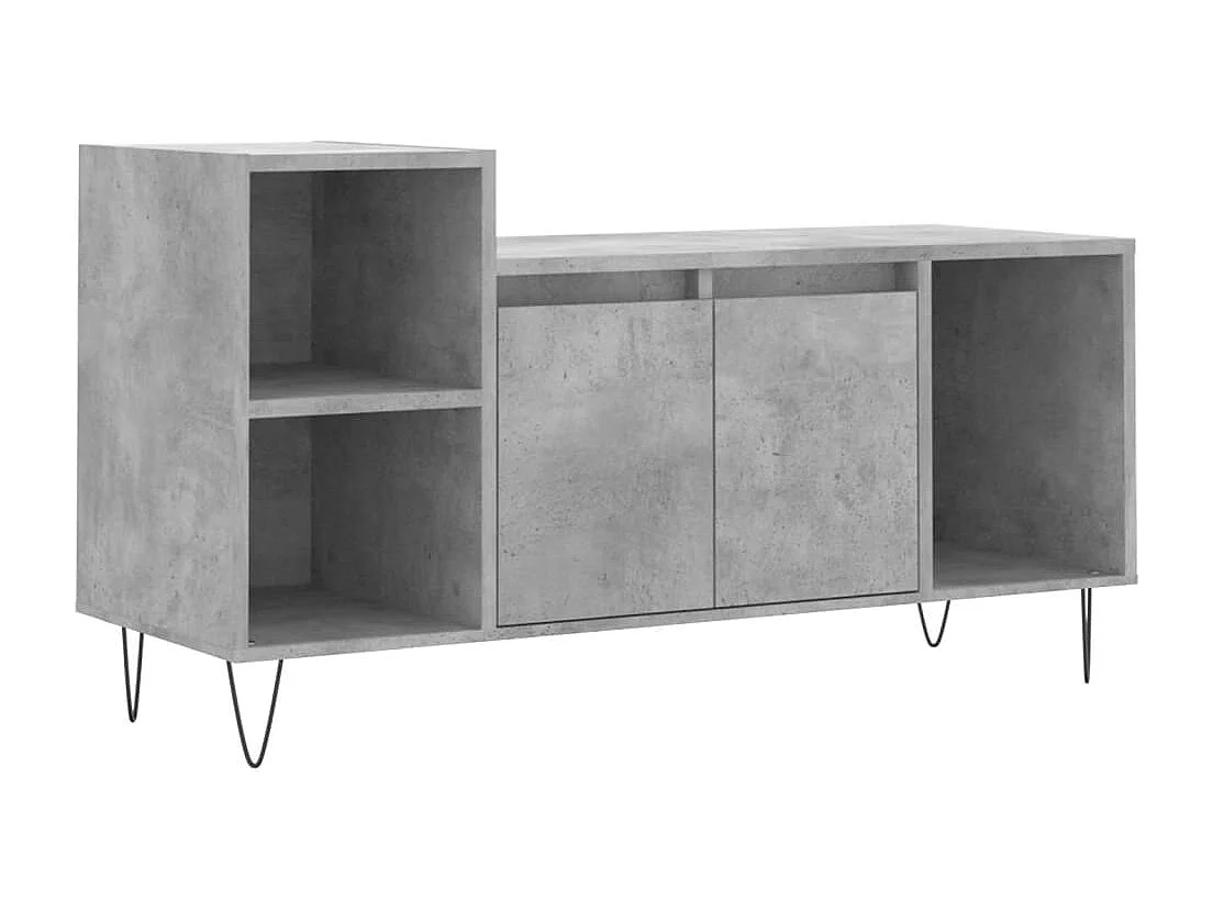 Erinor Tv-meubel 100x35x55 cm bewerkt hout betongrijs