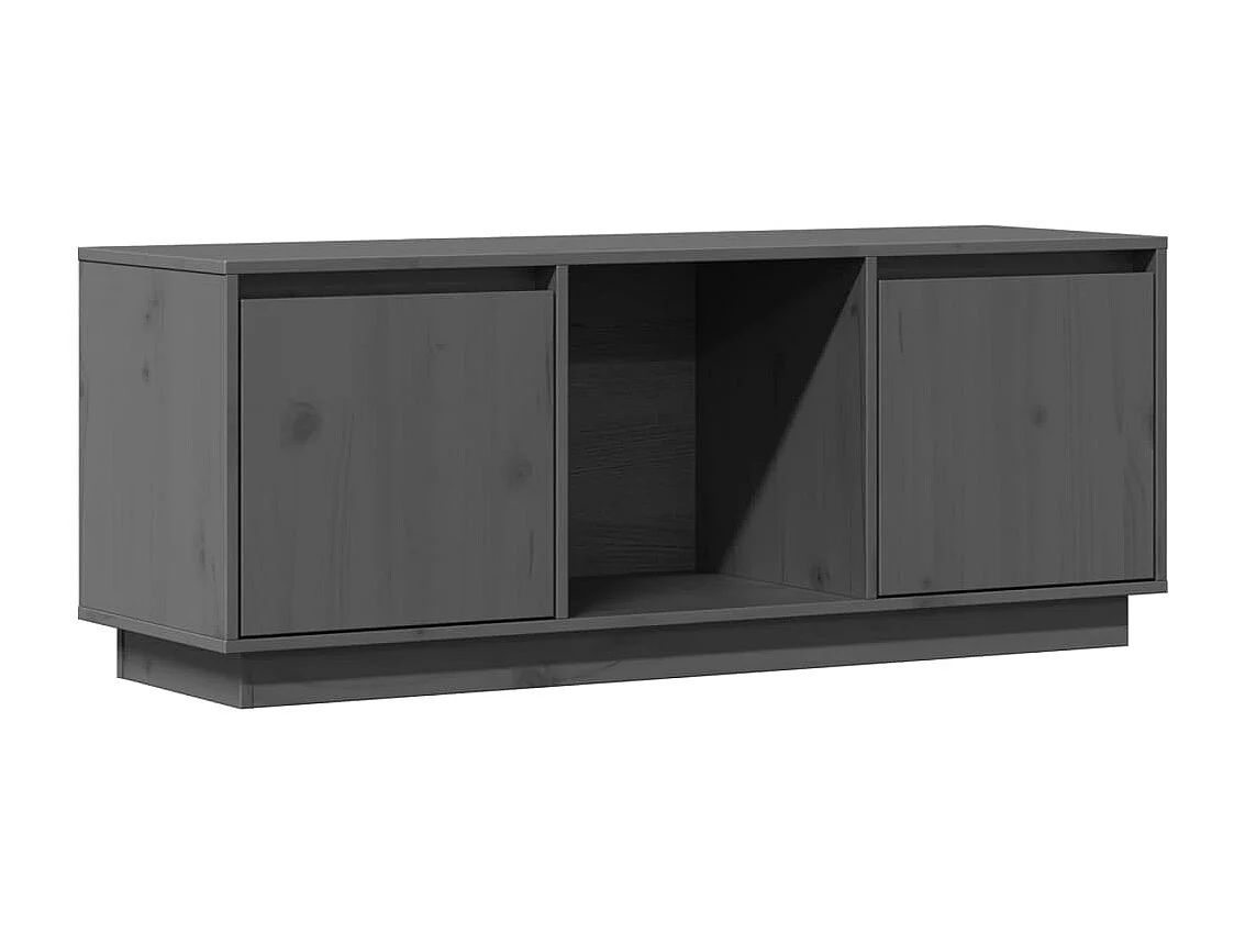 Eldir Tv-meubel 110,5x35x44 cm massief grenenhout grijs