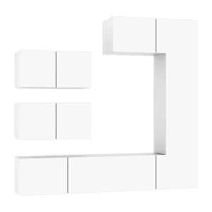 Garden Furniture – 6-delige Tv-meubelset bewerkt hout wit Garden Furniture – 6-delige Tv-meubelset bewerkt hout wit
