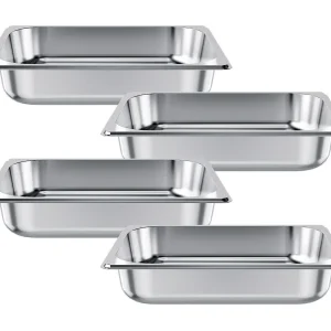 Gastronorm Bak SucceBuy GN 1/2, Bewaarbak voor Horeca van RVS 4STs 3,8 L, Voedselveilige RVS Bak Diepte 6,4 cm, Anti-aanbak Gastronorm Bak SucceBuy GN 1/2, Bewaarbak voor Horeca van RVS 4STs 3,8 L, Voedselveilige RVS Bak Diepte 6,4 cm, Anti-aanbak