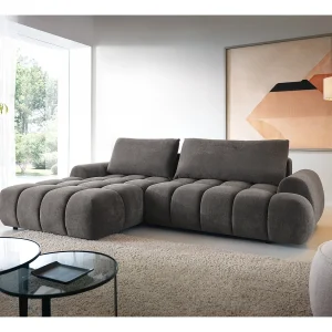 Emporius Valerio Hoekbank 280 cm – Slaapbank met bedlade, links – fluweel donkergrijs (Gobi 17) Emporius Valerio Hoekbank 280 cm – Slaapbank met bedlade, links – fluweel donkergrijs (Gobi 17)