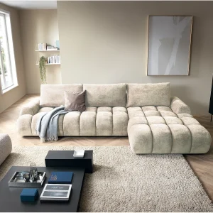 Emporius Valerio Hoekbank met bedlade – Slaapbank 340 cm , rechts – crème (Ditra New 1) Emporius Valerio Hoekbank met bedlade – Slaapbank 340 cm , rechts – crème (Ditra New 1)