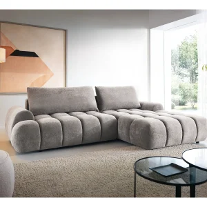 Emporius Valerio Hoekbank 280 cm – Slaapbank met bedlade, rechts – fluweel lichtgrijs (Gobi 16) Emporius Valerio Hoekbank 280 cm – Slaapbank met bedlade, rechts – fluweel lichtgrijs (Gobi 16)