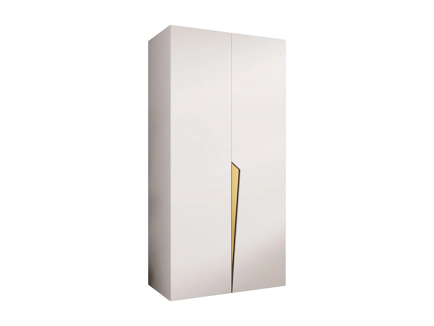 Draaideurkast Piano 1 100 / 202 / 52 (Wit + Goud)