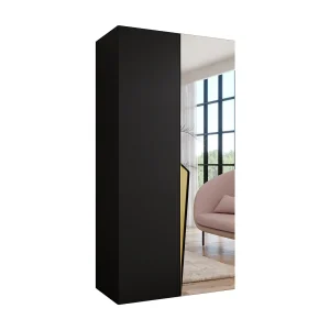 Draaideurkast Piano 2 100 / 202 / 52 (Zwart + Goud)