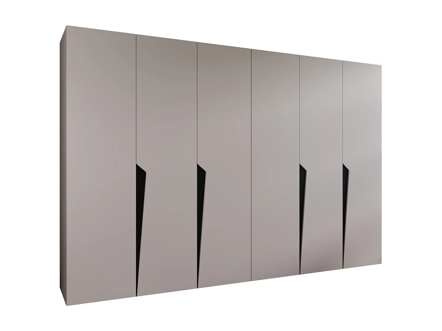 Draaideurkast Piano 1 300 (150x2) / 202 / 52 (Kasjmier + Zwart)