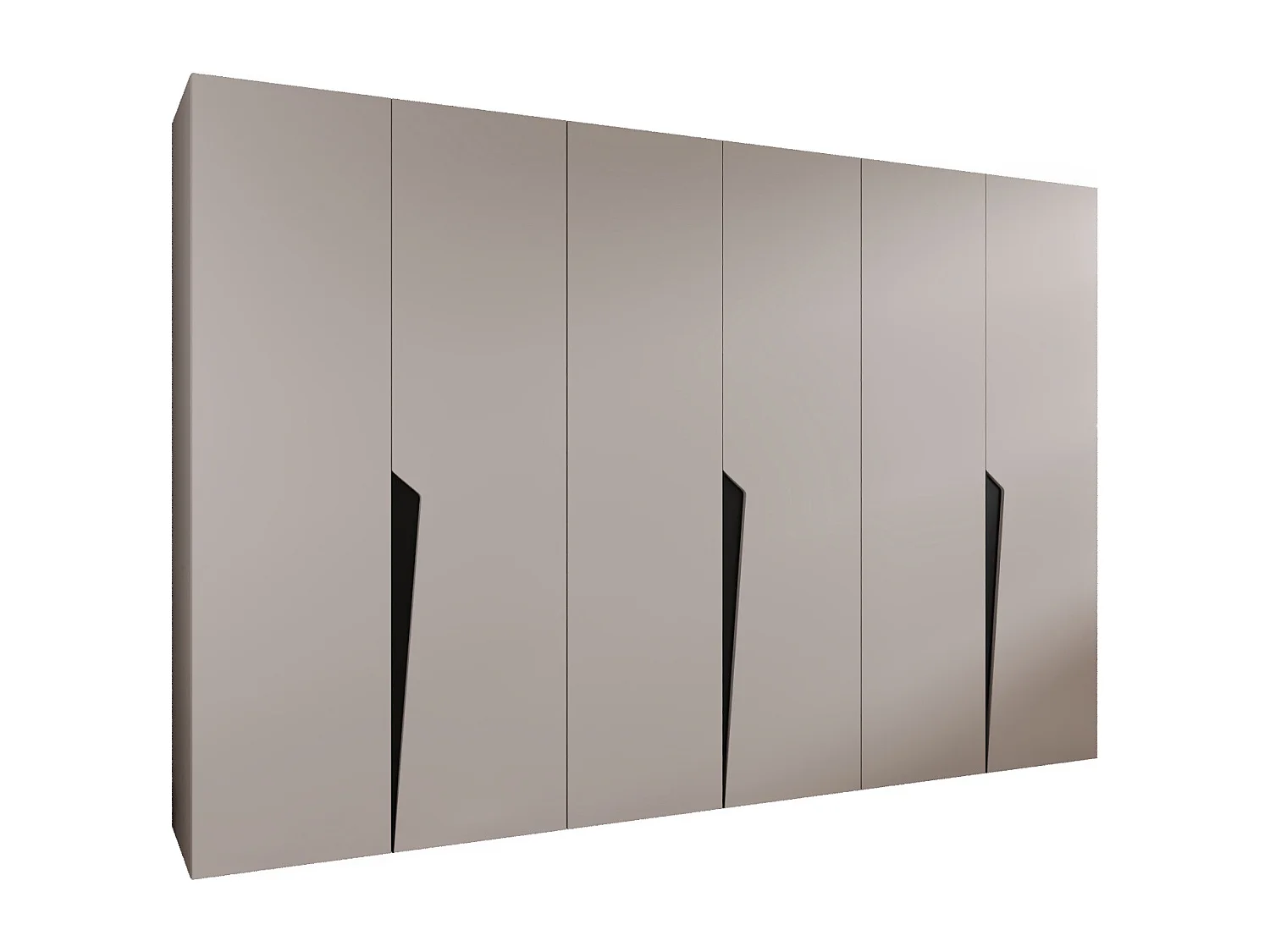 Draaideurkast Piano 1 300 (100x3) / 202 / 52 (Kasjmier + Zwart)