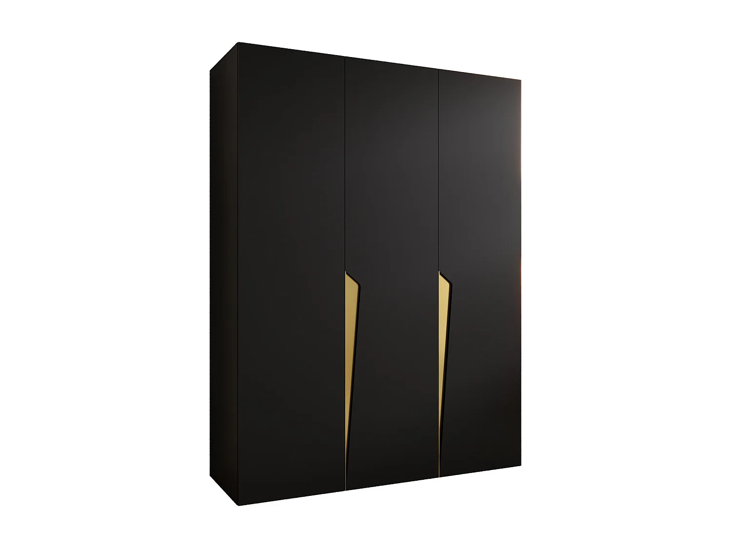 Draaideurkast Piano 1 150 / 202 / 52 (Zwart + Goud)