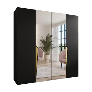 Draaideurkast Piano 2 200 / 202 / 52 (Zwart + Goud) Draaideurkast Piano 2 200 / 202 / 52 (Zwart + Goud)