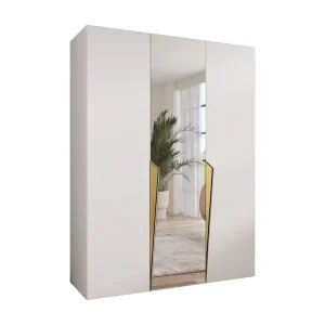 Draaideurkast Piano 2 150 / 202 / 52 (Wit + Goud)