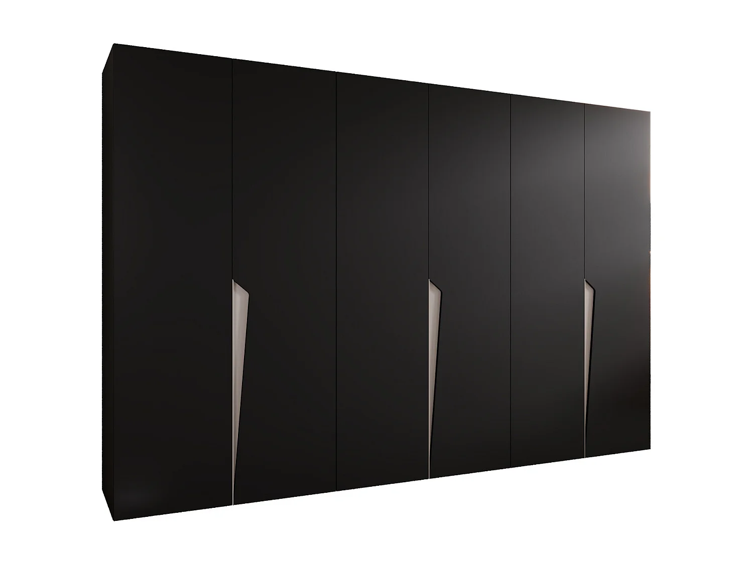 Draaideurkast Piano 1 300 (100x3) / 202 / 52 (Zwart + Kasjmier)