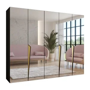 Draaideurkast Piano 3 250 / 202 / 52 (Zwart + Goud) Draaideurkast Piano 3 250 / 202 / 52 (Zwart + Goud)