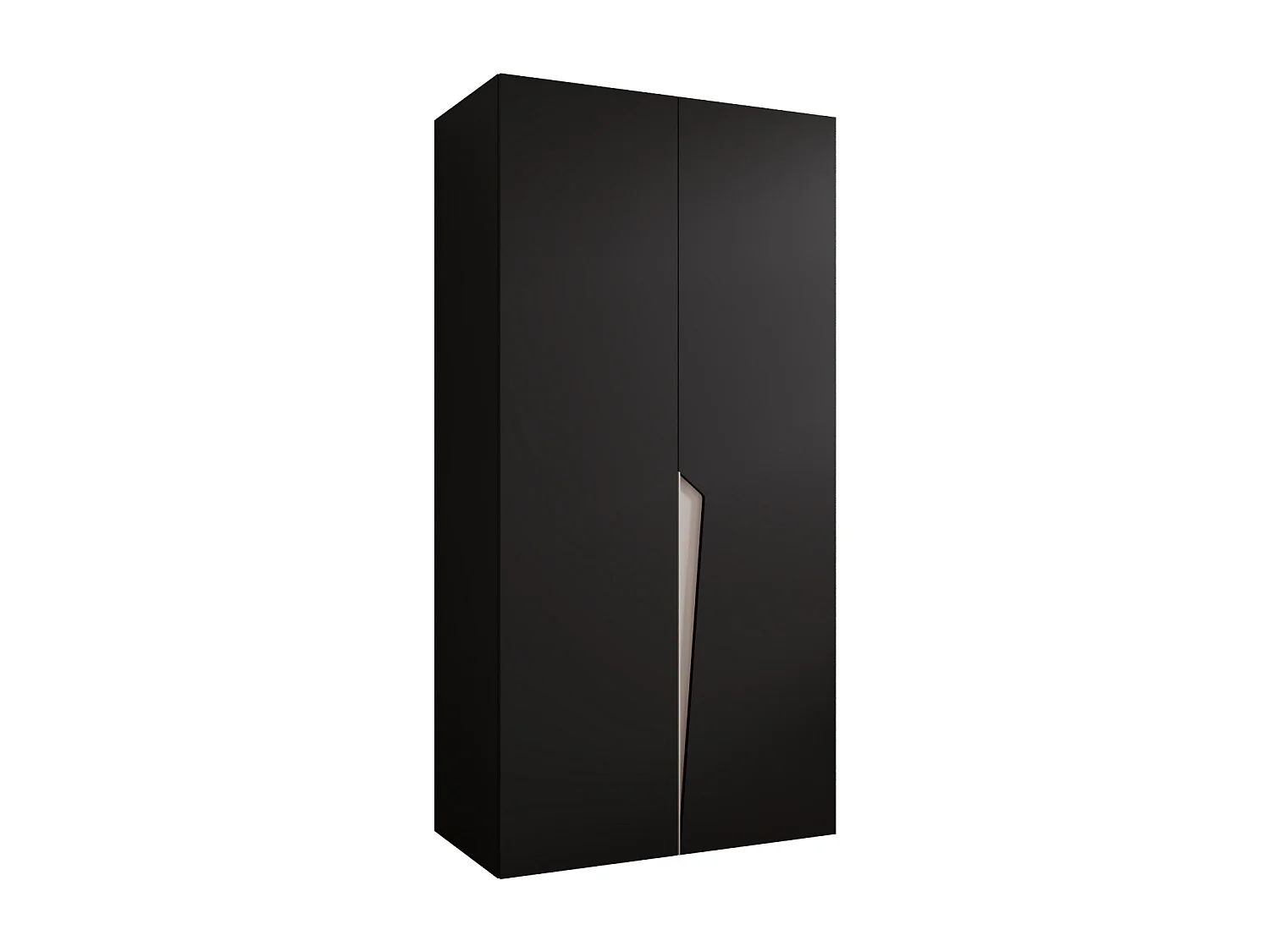 Draaideurkast Piano 1 100 / 202 / 52 (Zwart + Kasjmier)