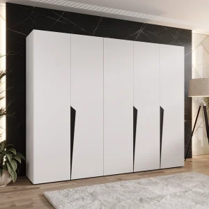 Draaideurkast Piano 1 250 / 202 / 52 (Wit + Zwart)