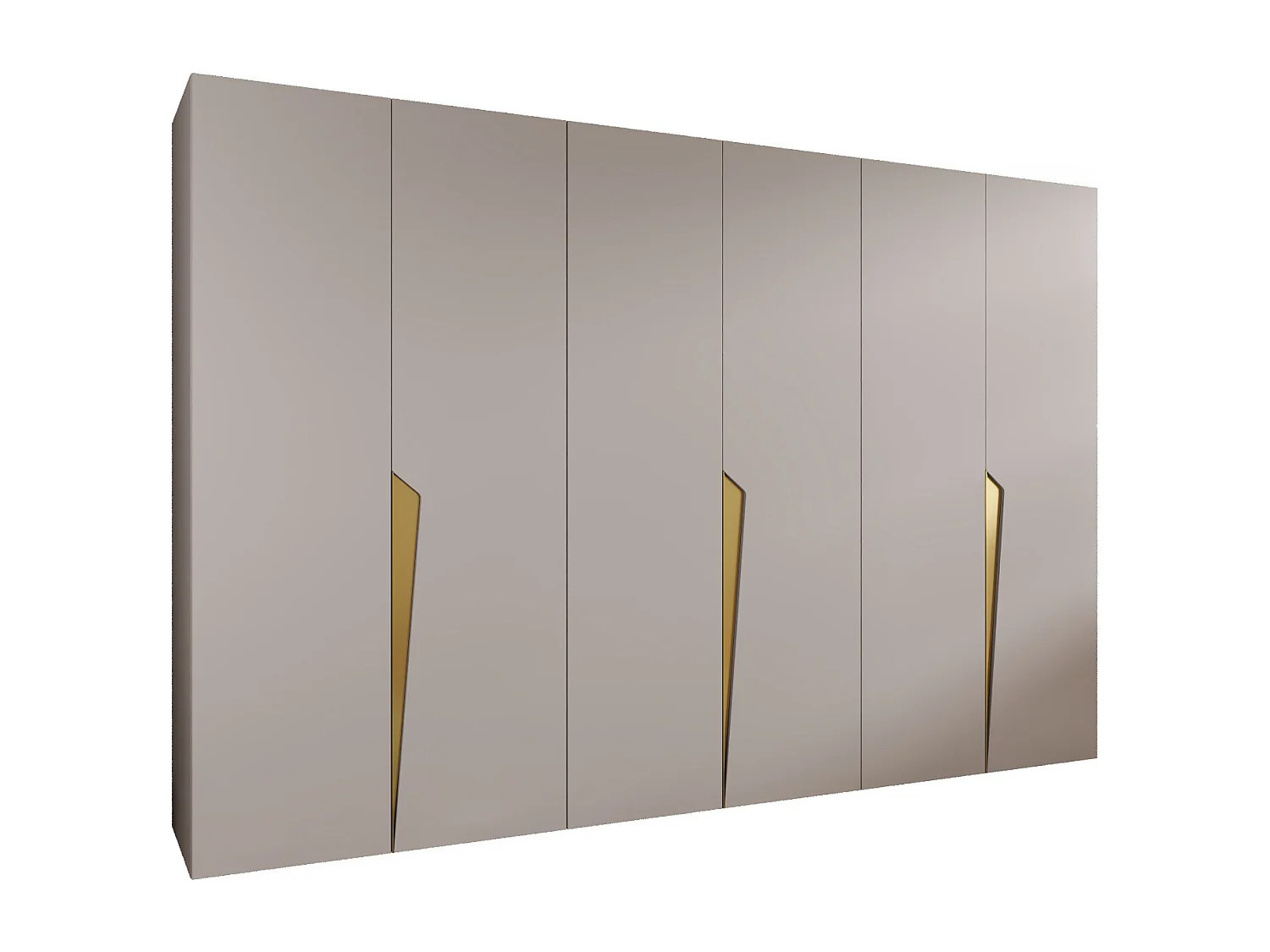 Draaideurkast Piano 1 300 (100x3) / 202 / 52 (Kasjmier + Goud)