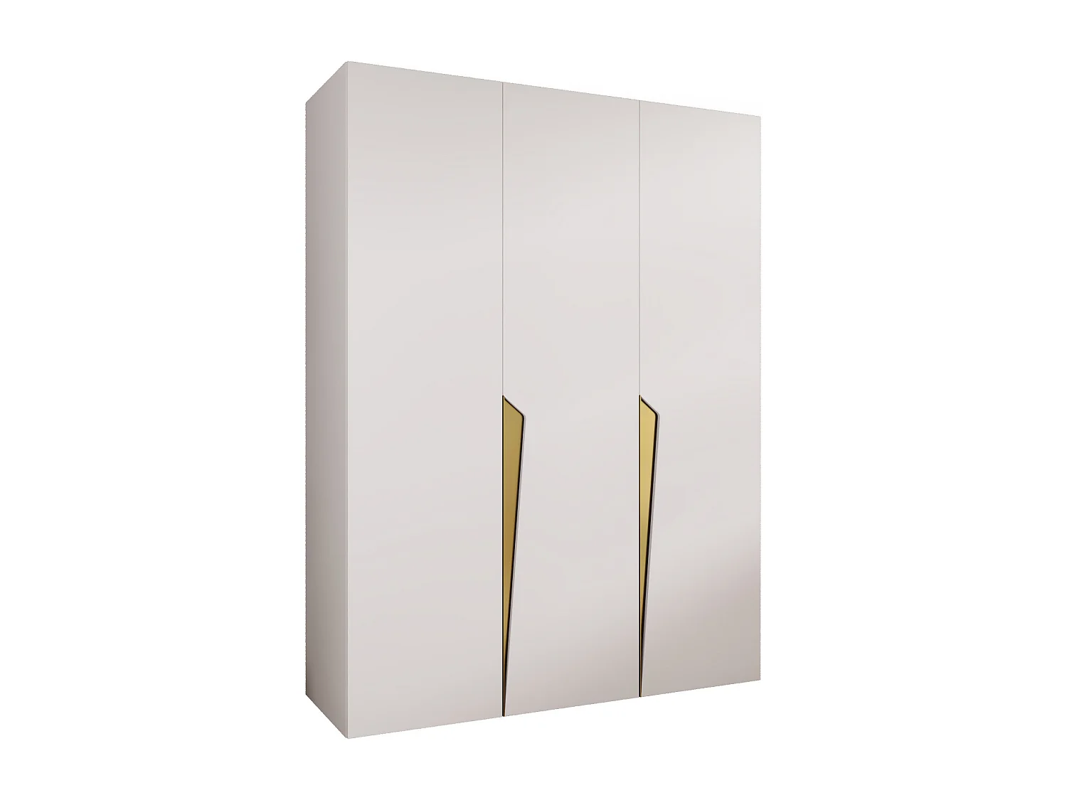 Draaideurkast Piano 1 150 / 202 / 52 (Wit + Goud)