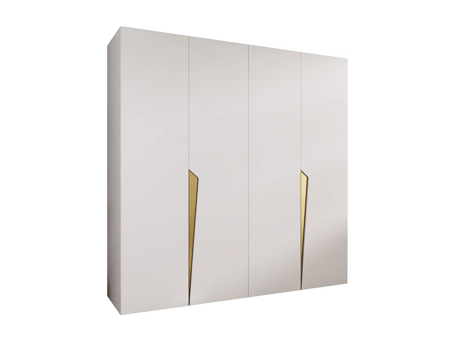 Draaideurkast Piano 1 200 / 202 / 52 (Wit + Goud)