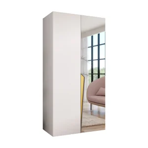 Draaideurkast Piano 2 100 / 202 / 52 (Wit + Goud)