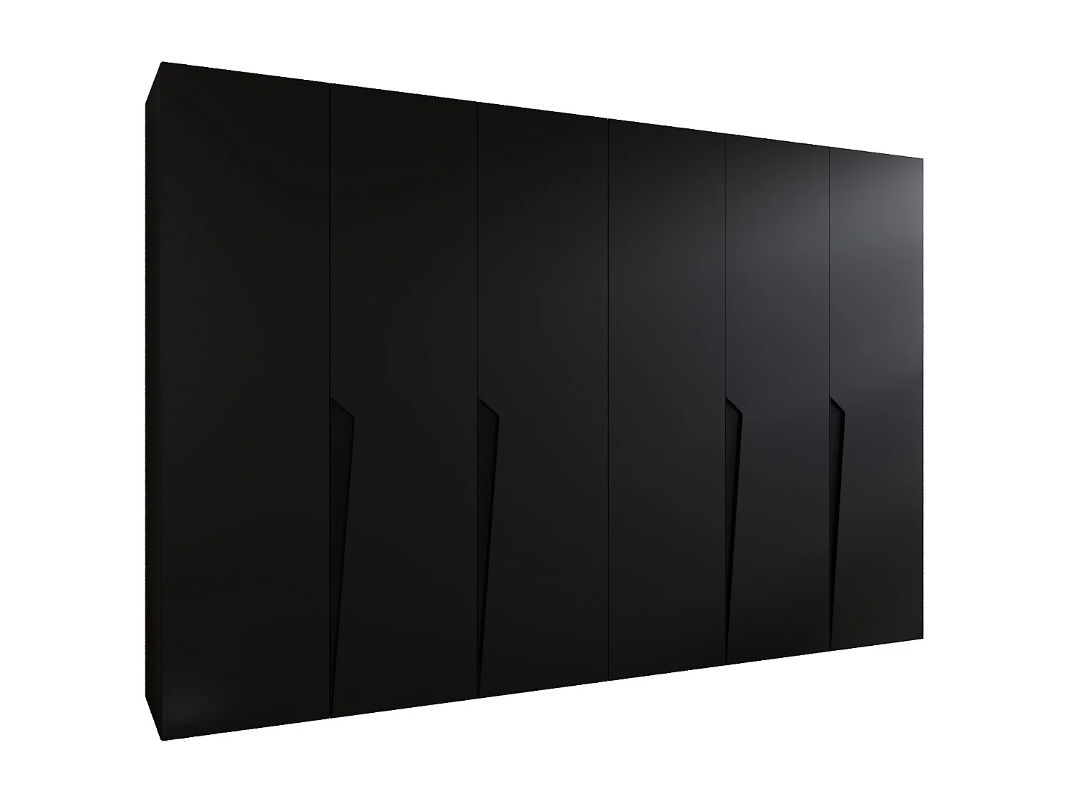 Draaideurkast Piano 1 300 (150x2) / 202 / 52 (Zwart + Zwart)