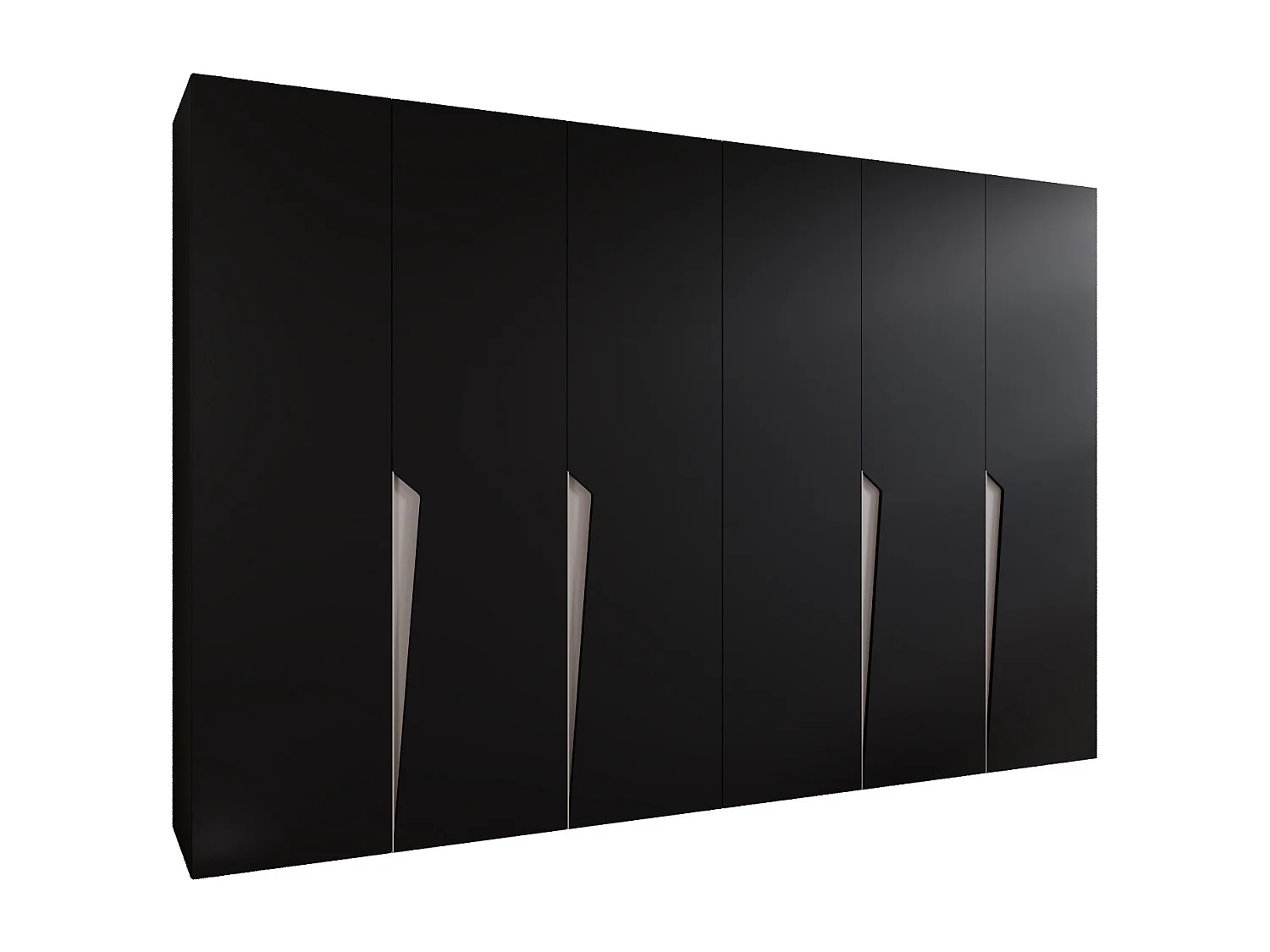 Draaideurkast Piano 1 300 (150x2) / 202 / 52 (Zwart + Kasjmier)