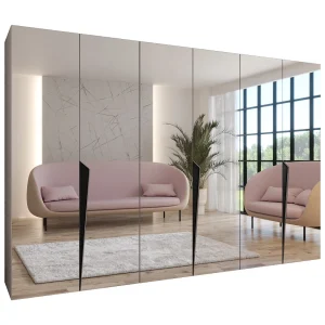 Draaideurkast Piano 3 300 (100×3) / 202 / 52 (Kasjmier + Zwart)