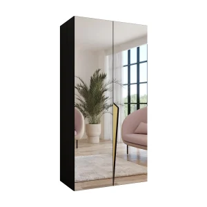Draaideurkast Piano 3 100 / 202 / 52 (Zwart + Goud)