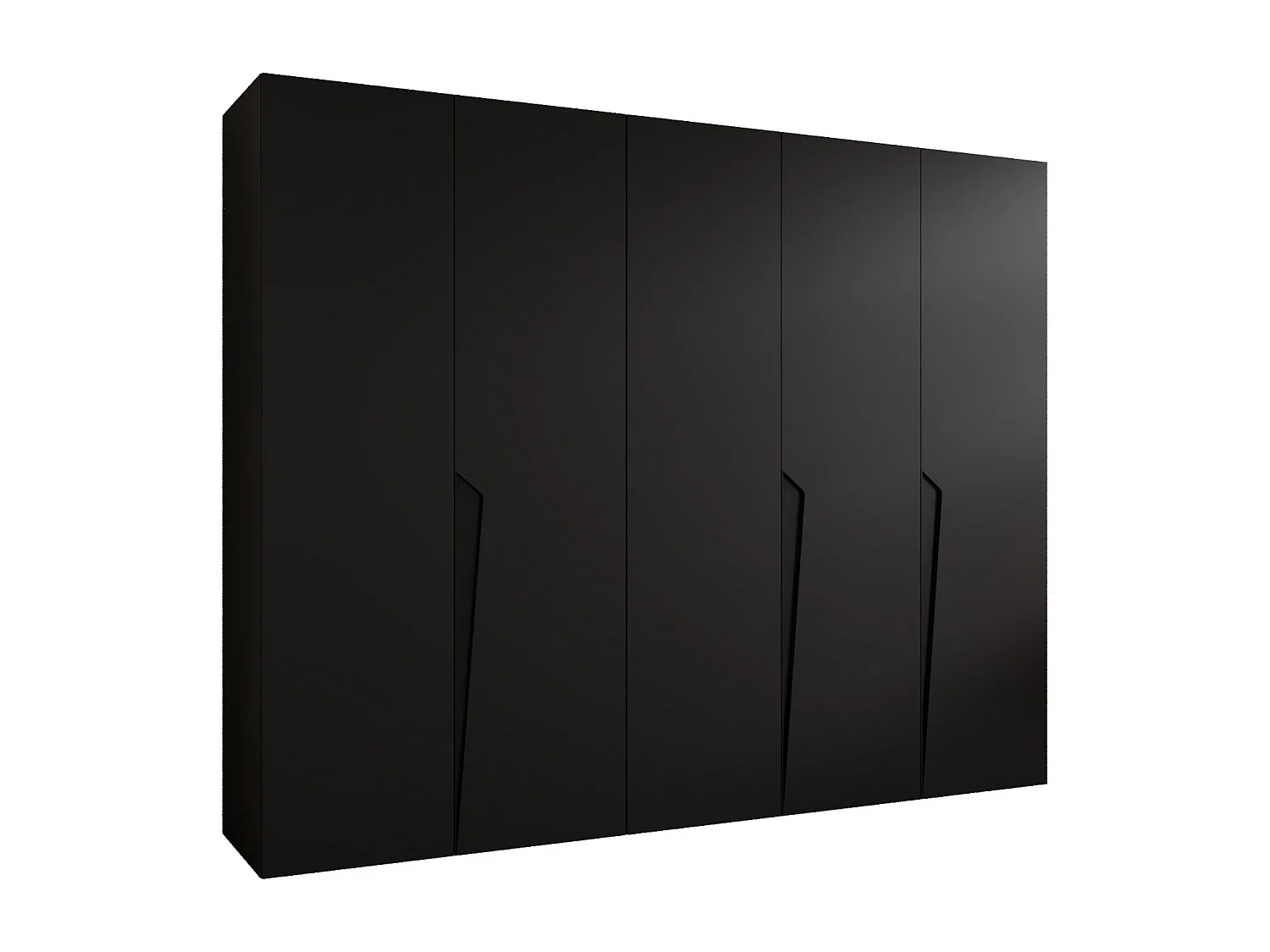 Draaideurkast Piano 1 250 / 202 / 52 (Zwart + Zwart)