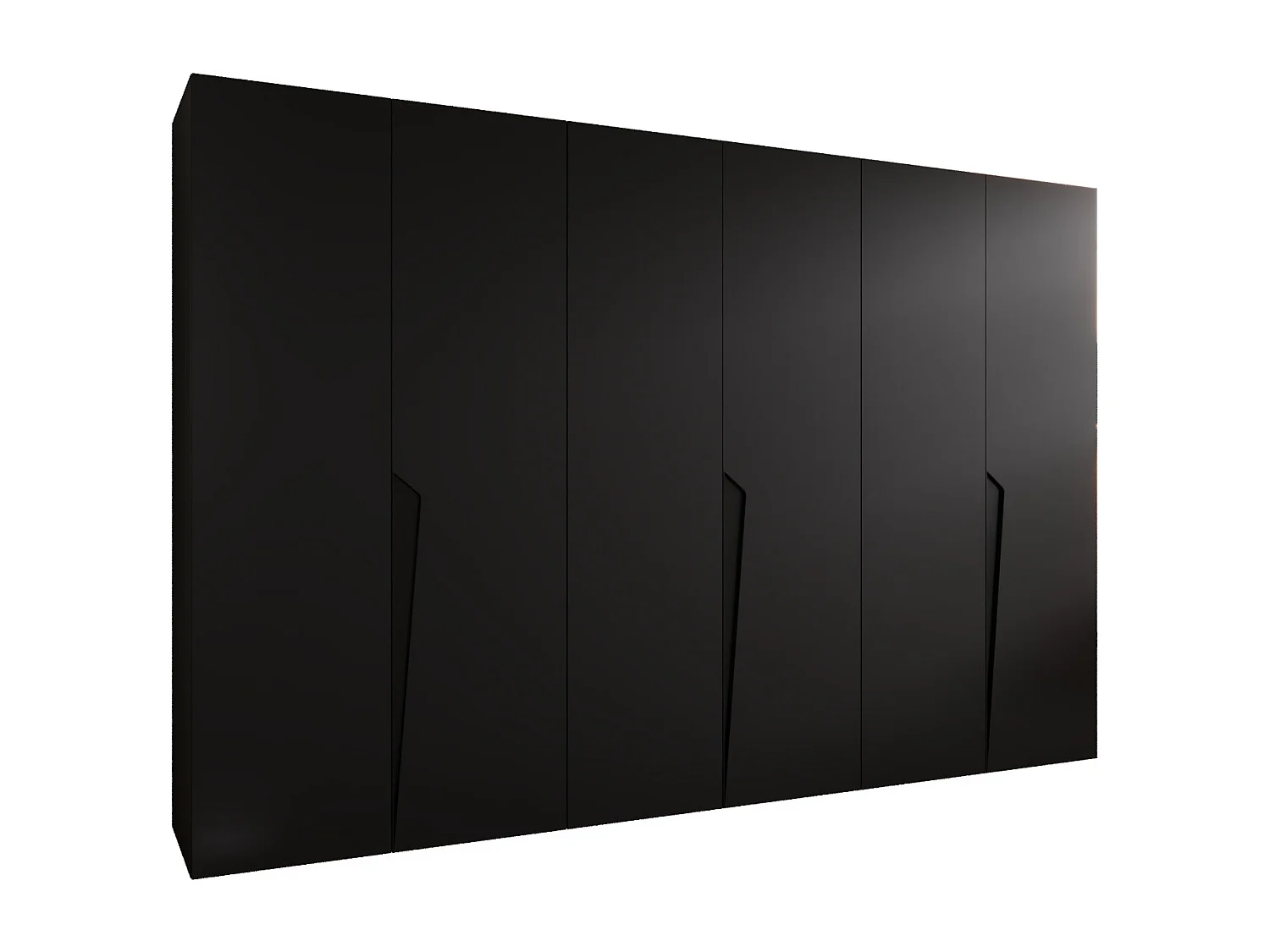 Draaideurkast Piano 1 300 (100x3) / 202 / 52 (Zwart + Zwart)
