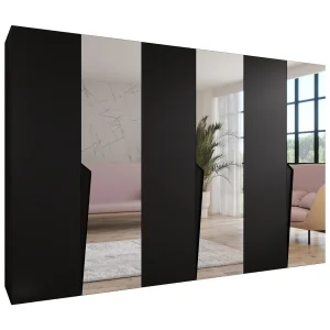 Draaideurkast Piano 2 300 (100×3) / 202 / 52 (Zwart + Zwart)