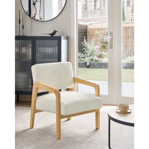 Fauteuil HJO Bouclé Gebroken wit Fauteuil HJO Bouclé Gebroken wit