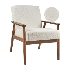 Fauteuil ESRUM Bouclé Gebroken wit Fauteuil ESRUM Bouclé Gebroken wit