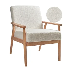 Fauteuil ESRUM Bouclé Gebroken wit Fauteuil ESRUM Bouclé Gebroken wit