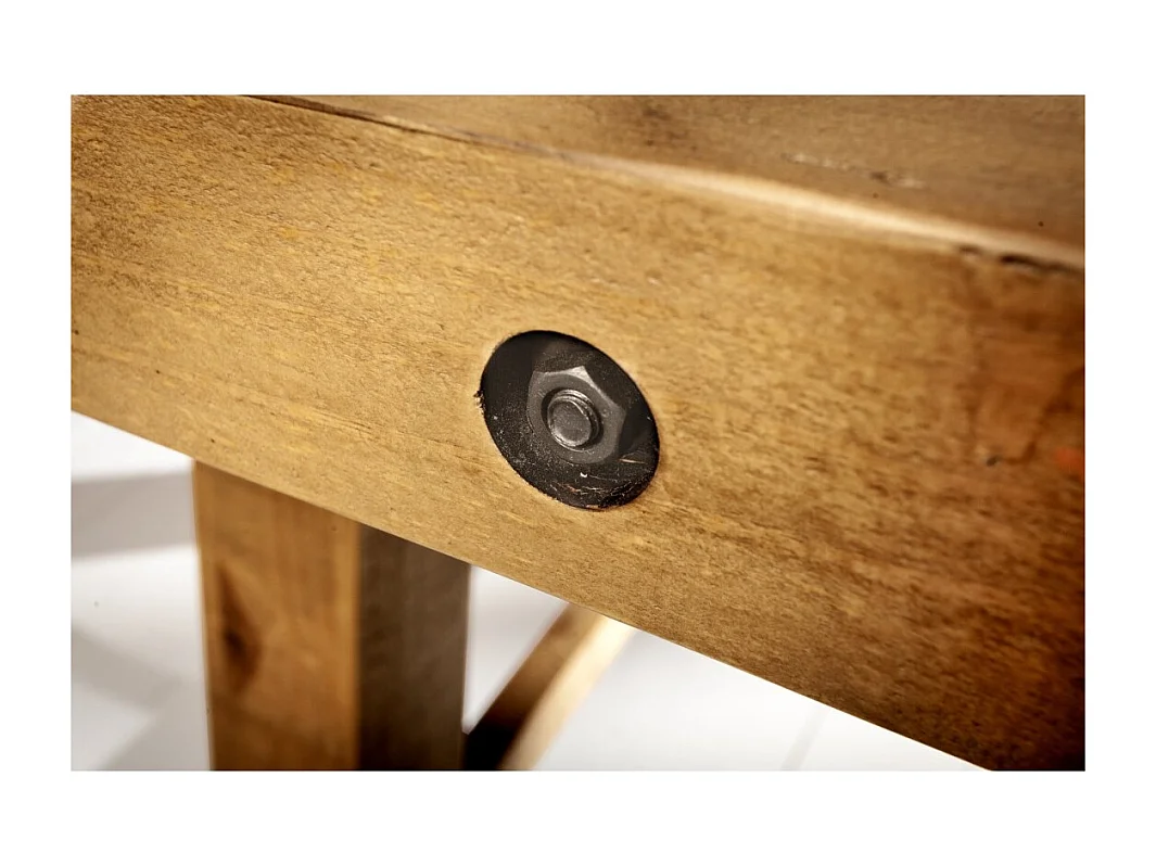 Eettafel RANCHO – Gerecycled gelakt grenenhout – 240 cm – Rustieke stijl