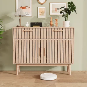 Dressoirkast voor woonkamer, keuken met 2 deuren en 2 lades 100 x 35 x 80 cm