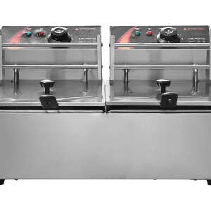 Elektrische Commerciale Frietkoker SucceBuy met Twee Verwijderbare Bakken voor Bar Elektrische Commerciale Frietkoker SucceBuy met Twee Verwijderbare Bakken voor Bar