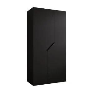Draaideurkast Andrew 1 100 / 202 / 52 (Zwart + handgrepen: Zwart)