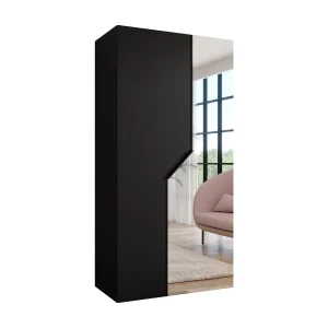 Draaideurkast Andrew 2 100 / 202 / 52 (Zwart + handgrepen: Zwart) Draaideurkast Andrew 2 100 / 202 / 52 (Zwart + handgrepen: Zwart)