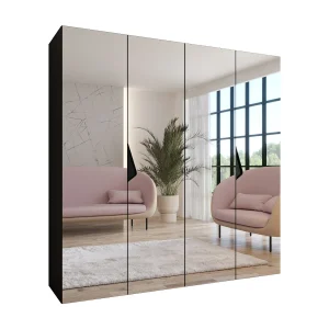 Draaideurkast Sandi 3 200 / 202 / 52 (Zwart + handgrepen: Zwart) Draaideurkast Sandi 3 200 / 202 / 52 (Zwart + handgrepen: Zwart)