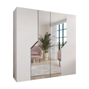 Draaideurkast Andrew 2 200 / 202 / 52 (Wit + handgrepen: Zwart) Draaideurkast Andrew 2 200 / 202 / 52 (Wit + handgrepen: Zwart)
