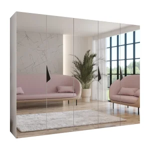 Draaideurkast Sandi 3 250 / 202 / 52 (Wit + handgrepen: Zwart) Draaideurkast Sandi 3 250 / 202 / 52 (Wit + handgrepen: Zwart)
