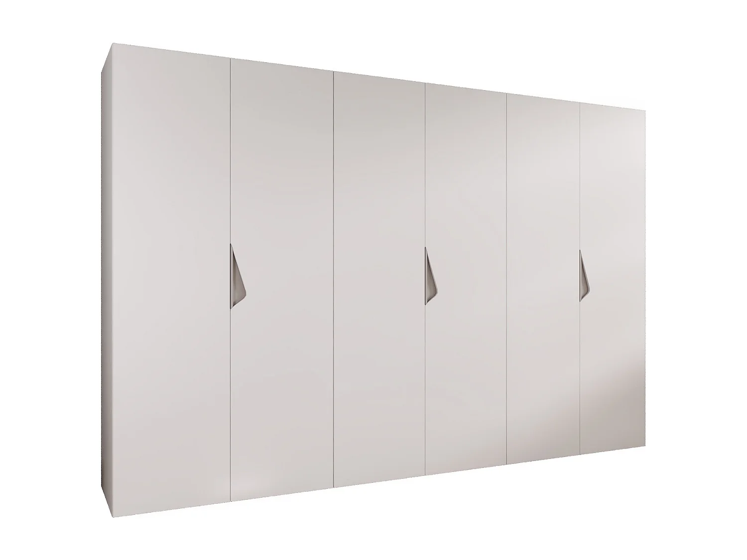 Draaideurkast Sandi 1 300 (100x3) / 202 / 52 (Wit + handgrepen: Kasjmier)