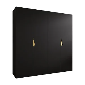 Draaideurkast Sandi 1 200 / 202 / 52 (Zwart + handgrepen: Goud) Draaideurkast Sandi 1 200 / 202 / 52 (Zwart + handgrepen: Goud)