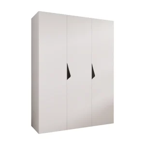 Draaideurkast Sandi 1 150 / 202 / 52 (Wit + handgrepen: Zwart) Draaideurkast Sandi 1 150 / 202 / 52 (Wit + handgrepen: Zwart)