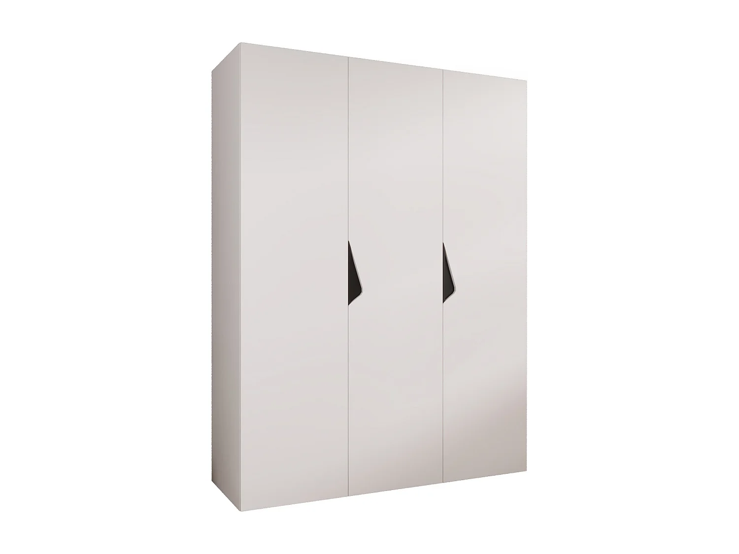 Draaideurkast Sandi 1 150 / 202 / 52 (Wit + handgrepen: Zwart)