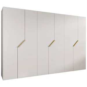Draaideurkast Andrew 1 300 / 202 / 52 (Wit + handgrepen: Goud) Draaideurkast Andrew 1 300 / 202 / 52 (Wit + handgrepen: Goud)